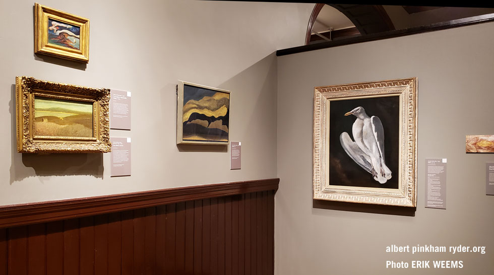 Wall display Albert Pinkham Ryder exhibit